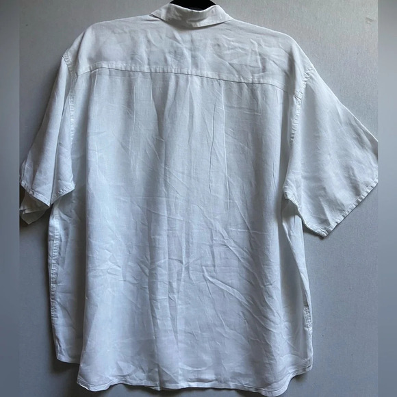 Tommy Bahama 100% Linen Relaxed Fit White short sleeve button  shirt Sz 1XB - Picture 3 of 13